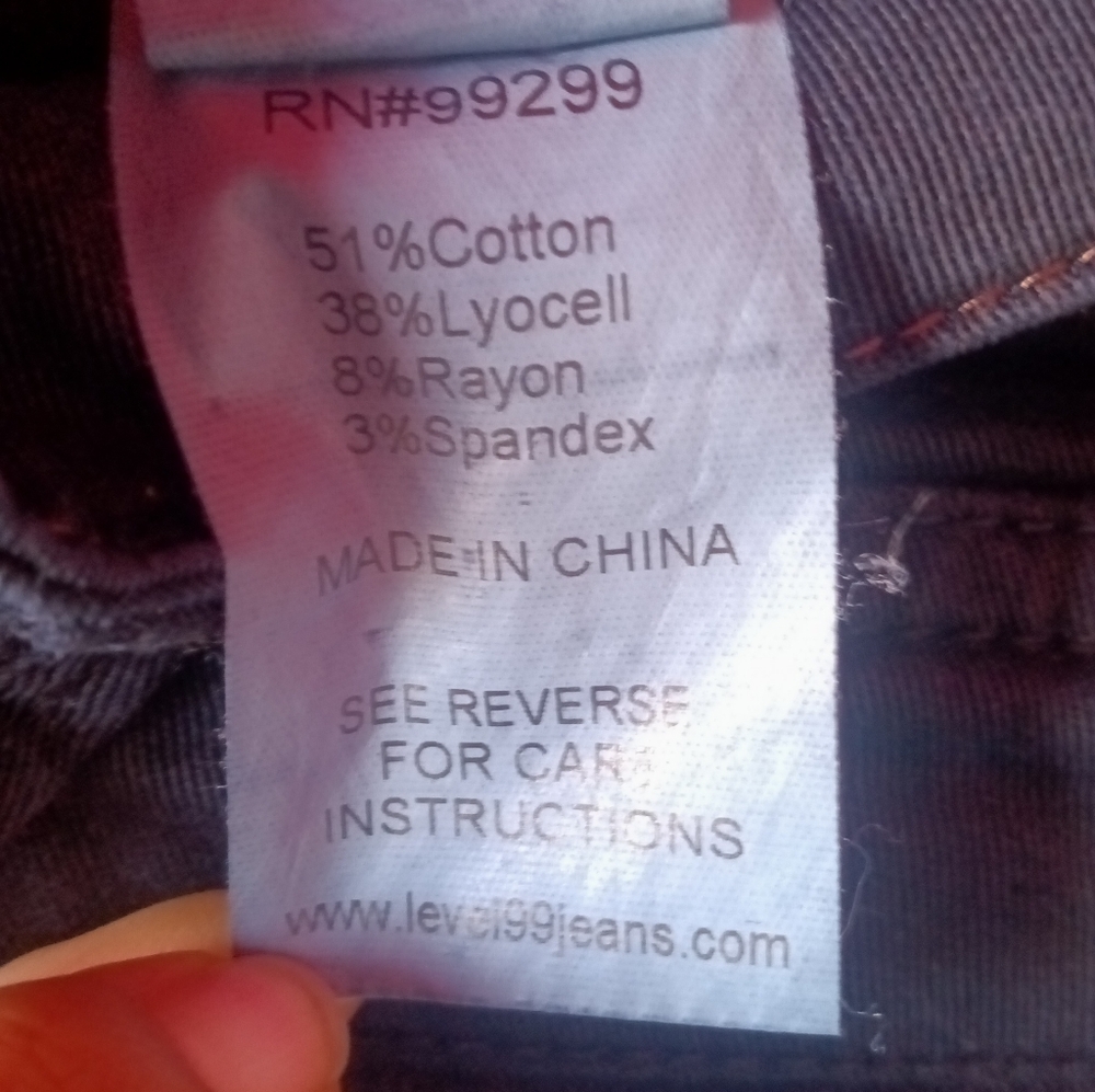 LEVEL 99 Premium Denim Riley Moto skinny jeans size 27 dark blue - Picture 8 of 8